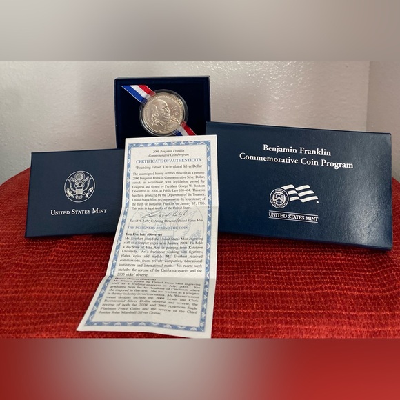 Benjamin Franklin Commemorative Coin Program Set - Picture 10 of 12